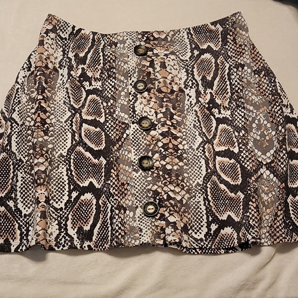 Snake Print Mini Skirt size L